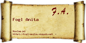 Fogl Anita névjegykártya